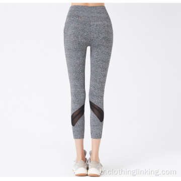 Yüksek Bel Orta Buzağı Legging Yoga Pantolonu